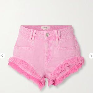 ISABEL MARANT ÉTOILE Eneidao frayed denim shorts